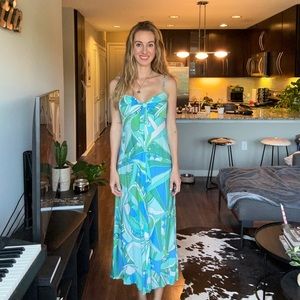 Thrifted blue and green dress
